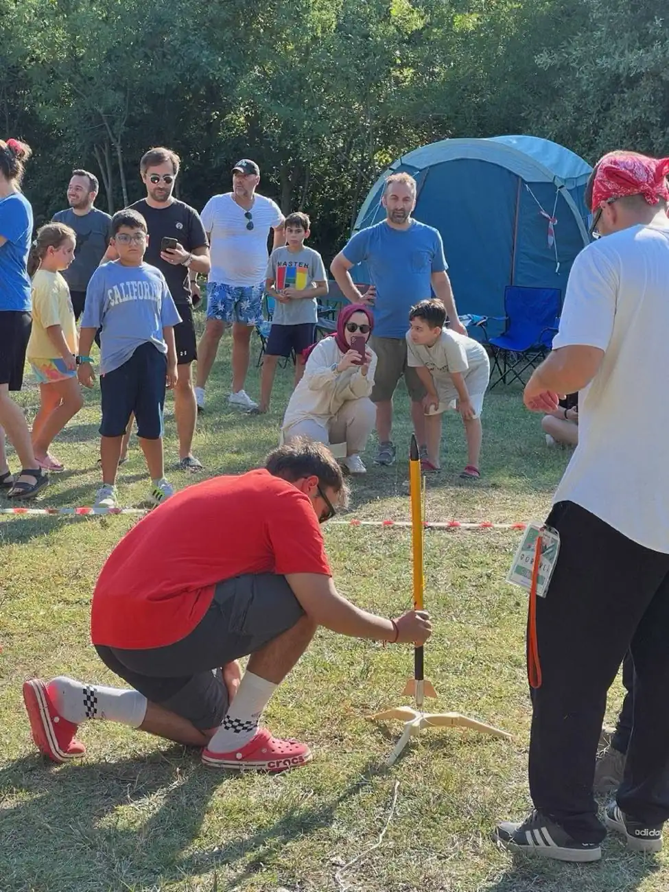 Roket fırlatma öncesi rampada yapılan hazırlık